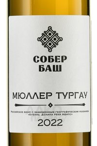 Вино Мюллер Тургау Собер Баш 2022 год 0.75 л белое сухое