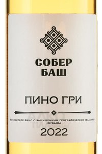 Вино Пино Гри Собер Баш 2022 год 0.75 л сухое розовое