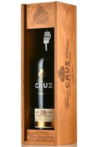 Porto Cruz 20 Years Old in Wooden Box - портвейн Порто Круз 20 лет 0.75 л в д/у