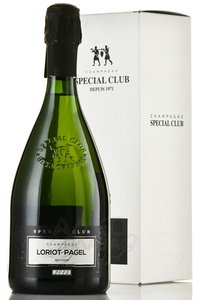 Champagne Loriot Pagel Special Club Brut - шампанское Шампань Лорио Пажель Спесьяль Клоб Брют 0.75 л белое брют в п/у