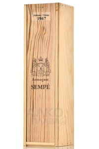 Sempe 1967 Wooden Box - арманьяк Семпе 1967 год 0.7 л в д/у
