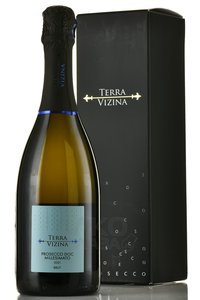 Terra Vizina Prosecco Millesimato - вино игристое Терра Вицина Просекко Миллезимато 2021 год 0.75 л белое брют в п/у