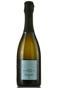 Terra Vizina Prosecco Millesimato - вино игристое Терра Вицина Просекко Миллезимато 2021 год 0.75 л белое брют в п/у