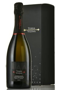 Prosecco Superiore Conegliano Valdobbiadene Extra Dry Terra Vizina - вино игристое Просекко Супериор Конельяно Вальдоббьядене Экстра Драй Терра Вицина 0.75 л белое сухое в п/у