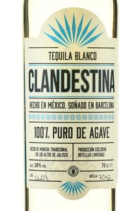 Clandestina Blanco - текила Кландестина Бланко 0.7 л