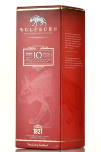 Wolfburn 10 years gift box - виски Волфбёрн 10 лет 0.7 л в п/у