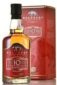 Wolfburn 10 years gift box - виски Волфбёрн 10 лет 0.7 л в п/у