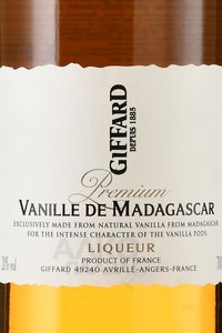 Giffard Vanille De Madagascar - ликер Жиффар Ваниль Мадагаскар 0.7 л