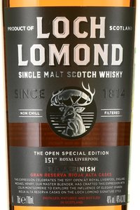 Loch Lomond The Open Special Edition 151st Royal Liverpool Rioja Finish - виски Лох Ломонд Опен Спешиал Эдишн 151 Роял Ливерпуль Риоха Финиш 0.7 л в п/у + 2 бокала