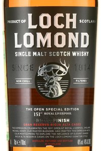 Loch Lomond The Open Special Edition 151st Royal Liverpool Rioja Finish - виски Лох Ломонд Опен Спешиал Эдишн 151 Роял Ливерпуль Риоха Финиш 0.7 л в п/у