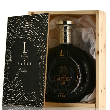 Lautrec Grande Champagne Extra in wooden box - коньяк Лотрек Гранд Шампань Экстра 0.7 л в д/у