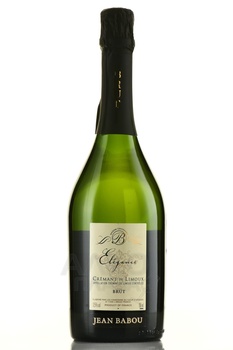 Cremant de Limoux Jean Babou Brut Elegance - вино игристое Креман де Лиму Жан Бабу Брют Элеганс 0.75 л белое брют