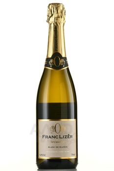 Frank Lizer Blanc de Blanc - вино игристое безалкогольное Франк Лизер Блан де Блан 0.75 л белое полусухое