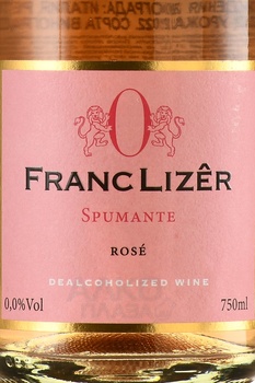 Frank Lizer Rose - вино безалкогольное игристое Франк Лизер Розе 0.75 л розовое полусухое