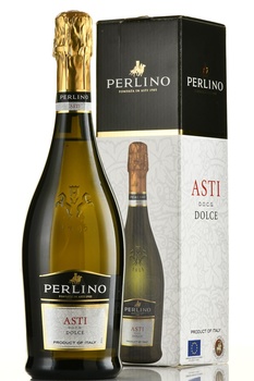 Perlino Asti DOCG - вино игристое Асти Перлино ДОКГ 0.75 л белое сладкое в п/у