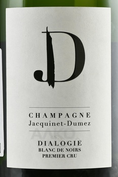 Champagne Jacquinet-Dumez Dialogie Blanc de Noirs Premier Cru - шампанское Жакине-Дюме Дьяложи Блан де Нуар Премье Крю 2018 год 1.5 л белое экстра брют