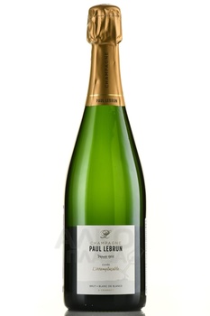 Champagne Paul Lebrun L’Irremplacable Blanc de Blancs - шампанское Поль Лёбран Л’Иранплясабль Блан де Блан 0.75 л белое брют