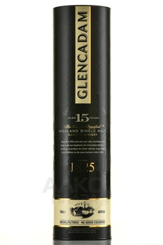 Glencadam Single Malt Scotch Whisky 15 Year Old - виски Гленкадам Сингл Молт Скотч Виски 15 лет 0.7 л в тубе