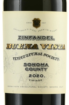 Buena Vista Sonoma Zinfandel - американское вино Буэна Виста Сонома Зинфандель 0.75 л