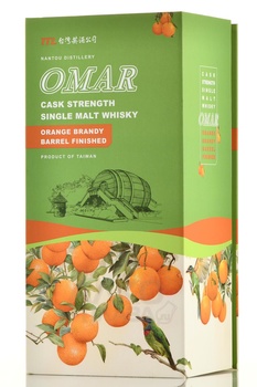 Omar Cask Strength Single Malt Orange Brandy Barrel Finished - виски Омар Каск Стрендж Сингл Молт Оранж Бренди Барел Финиш 0.7 л в п/у