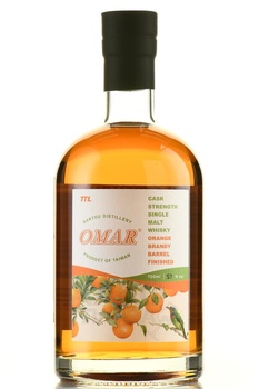 Omar Cask Strength Single Malt Orange Brandy Barrel Finished - виски Омар Каск Стрендж Сингл Молт Оранж Бренди Барел Финиш 0.7 л в п/у