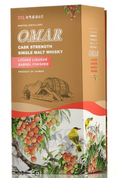 Omar Cask Strength Single Malt Lychee Liqueur Barrel Finish - виски Омар Каск Стрендж Сингл Молт Личи Ликер Барел Финиш 0.7 л в п/у