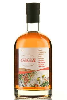 Omar Cask Strength Single Malt Lychee Liqueur Barrel Finish - виски Омар Каск Стрендж Сингл Молт Личи Ликер Барел Финиш 0.7 л в п/у