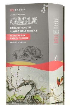 Omar Cask Strength Single Malt Plum Liqueur Barrel Finish - виски Омар Каск Стрендж Сингл Молт Плам Ликер Барел Финиш 0.7 л в п/у