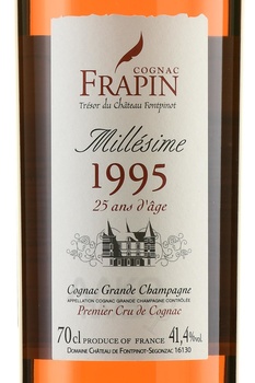 Frapin Millesime 25 ans d’age Grand Champagne - коньяк Фрапен Миллезим 25 ан д’аж Гранд Шампань 0.7 л в тубе