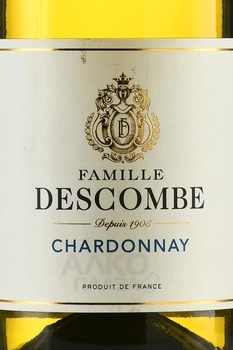 Famille Descombe Chardonnay - вино Фамий Декомб Шардоне 2022 год 0.75 л белое сухое
