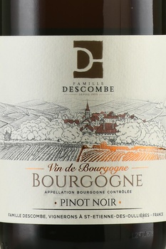 Famille Descombe Bourgogne Pinot Noir - вино Фамий Декомб Бургонь Пино Нуар 2022 год 0.75 л красное сухое