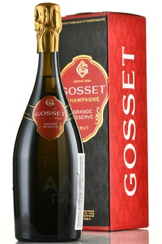 Gosset Brut Grande Reserve gift box - шампанское Госсе Брют Гранд Резерв 0.75 л в п/у