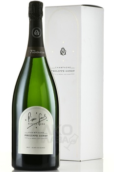 Champagne Philippe Gonet Blanc de Blancs Brut Signature - шампанское Филипп Гоне Блан де Блан Брют Синьятюр 2020 год 1.5 л белое брют в п/у