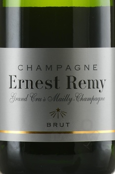 Champagne Ernest Remy Grand Cru a Mailly Brut - шампанское Шампань Эрнест Реми Гран Крю Майи Брют 0.375 л белое брют
