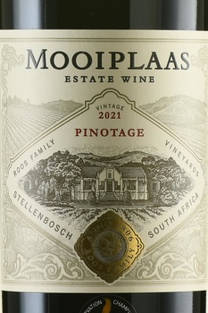 Mooiplaas Pinotage - вино Муиплаас Пинотаж 2021 год 0.75 л красное сухое