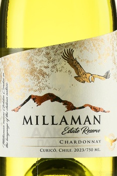 Millaman Estate Reserve Chardonnay - вино Милламан Эстейт Резерв Шардоне 2023 год 0.75 л белое сухое