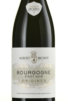 Bourgogne Albert Bichot Origines Pinot Noir - вино Бургонь Альбер Бишо Орижин Пино Нуар 2020 год 0.75 л красное сухое