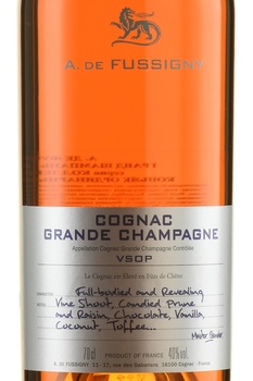 A.de Fussigny Grande Champagne Collection - коньяк А.де Фуссиньи Гранд Шампань Коллексьон 0.7 л