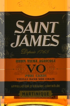 Saint James Rhum Agricole Vieux VO Martinique AOC - ром Сент Джеймс Агриколь Вьё ВО Мартиника АОС 0.7 л