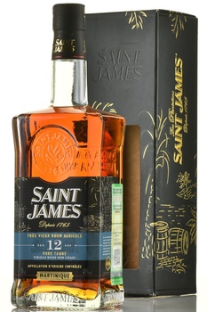 Saint James Rhum Agricole Tres Vieux 12 Years Martinique AOC - ром Сент Джеймс Агриколь Тре Вьё 12-летний Мартиника АОС 0.7 л в п/у