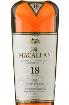 Macallan 18 years Sherry Oak - виски Макаллан 18 лет Шерри Оак 0.7 л