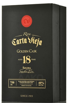 Carta Vieja Golden Cask Solera 18 Years Old - ром Карта Вьеха Голден Каск Солера 18 лет 0.75 л в п/у