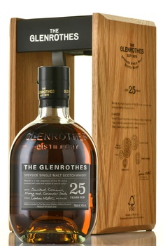 Whisky single malt Glenrothes 25 ans in wood box - виски односолодовый Гленротес 25 лет 0.7 л в дер/ящ