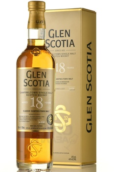 Glen Scotia 18 Years Old - виски Глен Скоша 18 лет 0.7 л в п/у