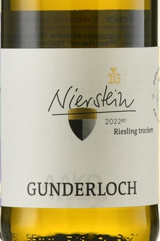 Gunderloch Nierstein Riesling Trocken - вино Гундерлох Нирштайн Рислинг Трокен 0.75 л белое сухое
