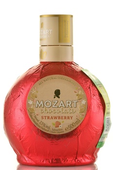 Mozart white chocolate cream strawberry - ликер Мозарт с белым шоколадом и клубникой 0.5 л