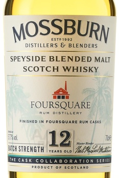 Mossburn Blended Malt Scotch Whisky Speyside - виски Моссберн Блендед Молт Скотч Виски Спейсайд 12 лет 0.7 л в тубе