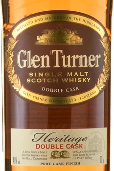 Glen Turner Heritage Double Cask - виски Глен Тернер Эритаж Дабл Каск 0.7 л в п/у