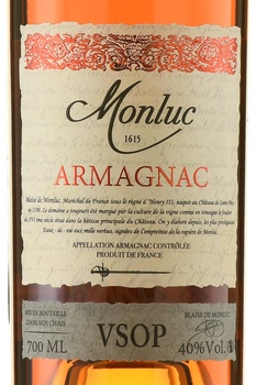 Monluc Armagnac VSOP - арманьяк Монлюк ВСОП 0.7 л в п/у