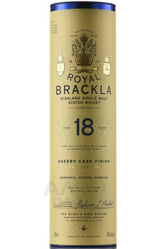Royal Brackla 18 Years Old - виски Ройал Бракла 18 лет 0.7 л в тубе